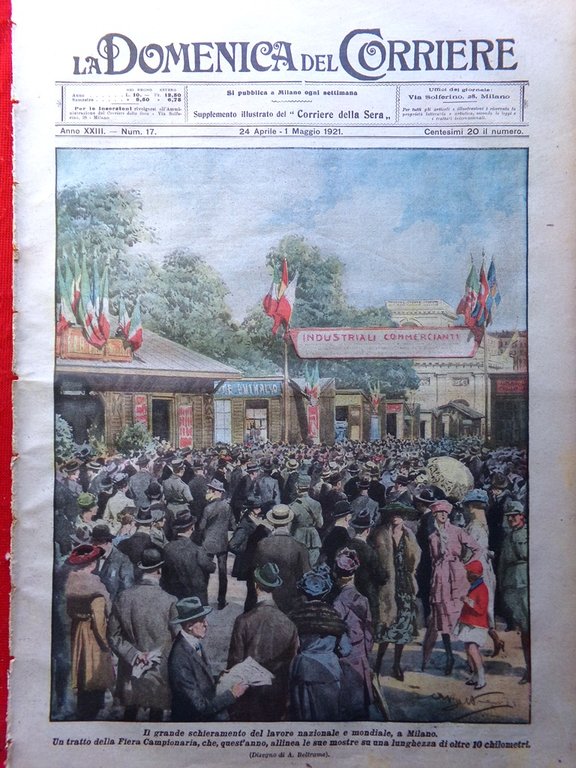 La Domenica del Corriere 24 Aprile 1921 Fiera Milano Memoria … | Immagine Gallery 1
