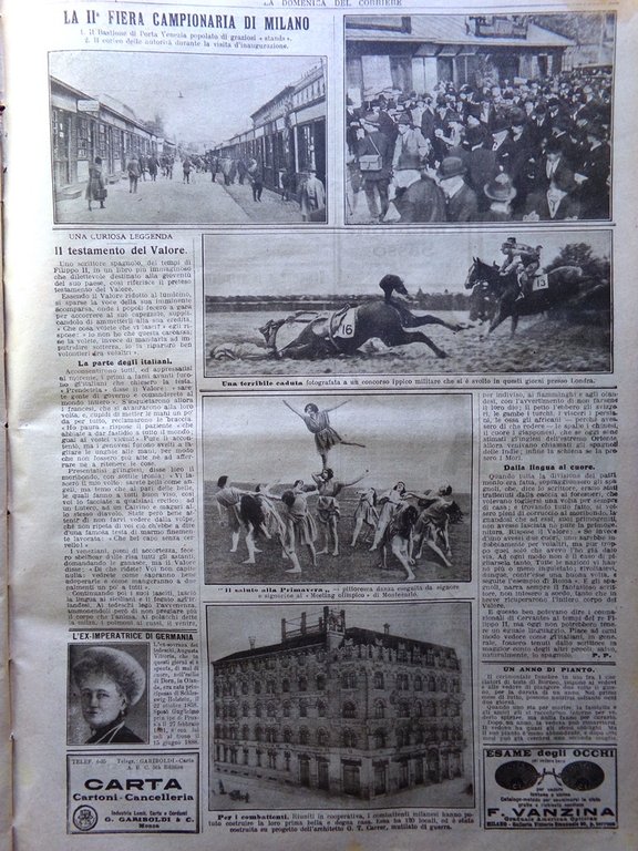 La Domenica del Corriere 24 Aprile 1921 Fiera Milano Memoria …