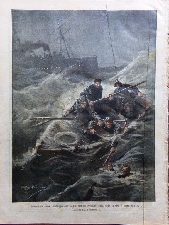 La Domenica del Corriere 24 Dicembre 1905 Mitilene Miniere in …