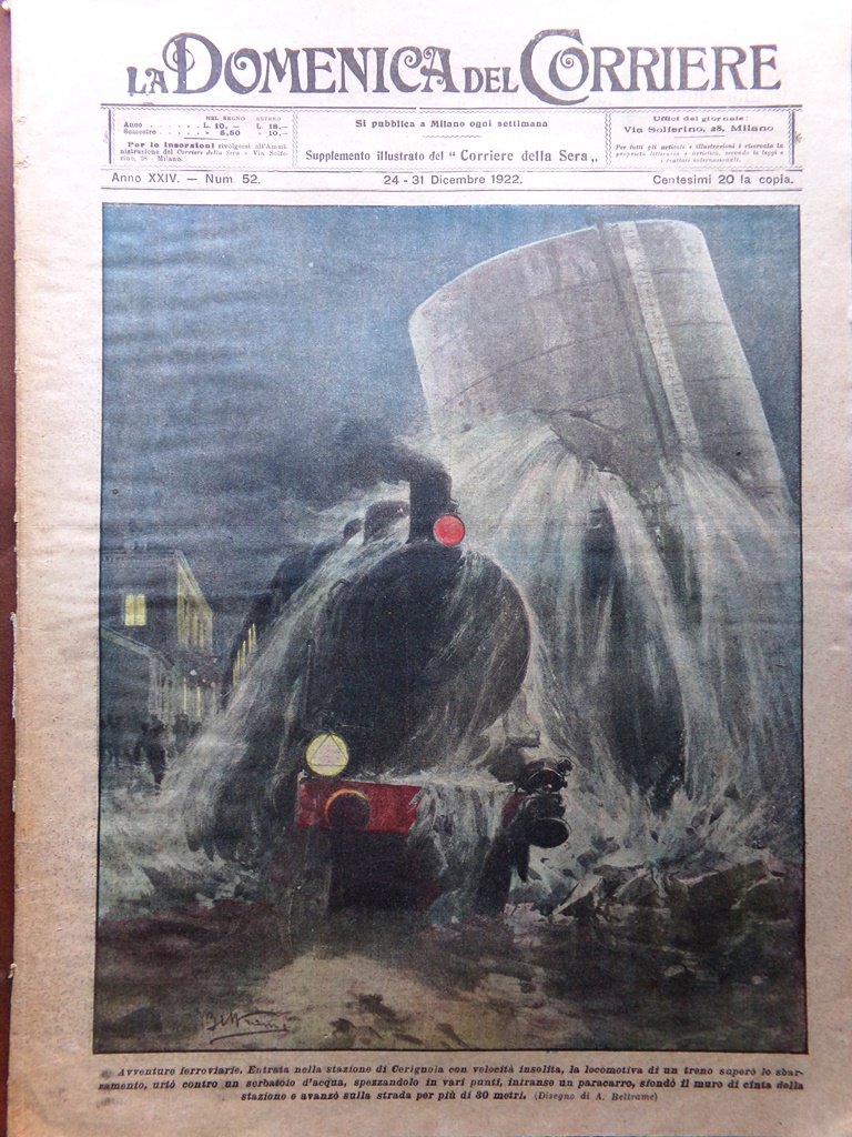 La Domenica del Corriere 24 Dicembre 1922 Tesoro Tebe Natività …