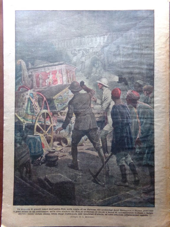 La Domenica del Corriere 24 Dicembre 1922 Tesoro Tebe Natività …