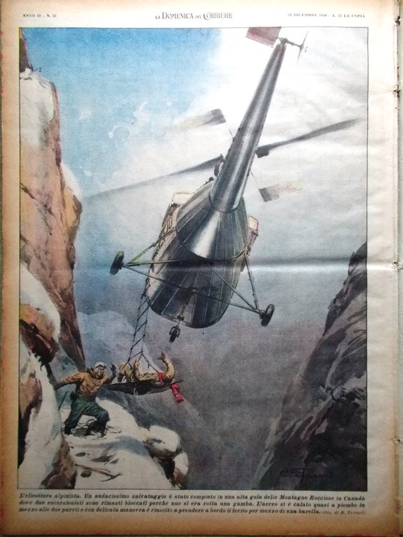 La Domenica del Corriere 24 Dicembre 1950 Pavlova Saliceti Colombo …