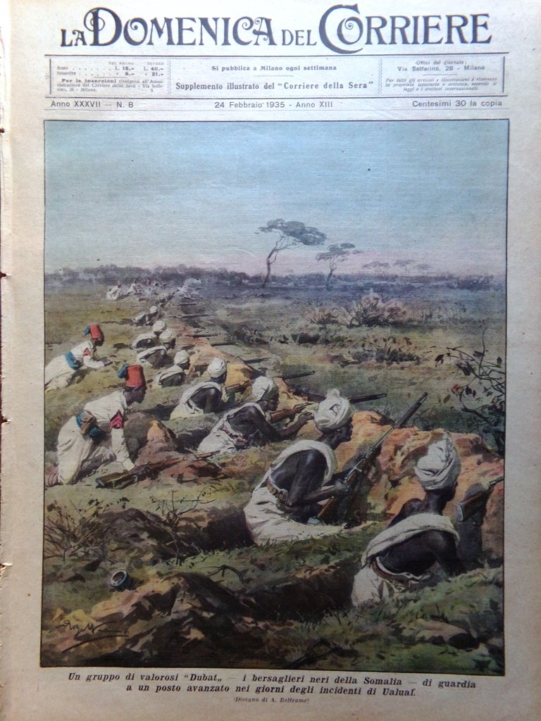 La Domenica del Corriere 24 Febbraio 1935 Gas Televisione Pio …