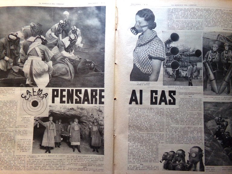 La Domenica del Corriere 24 Febbraio 1935 Gas Televisione Pio …