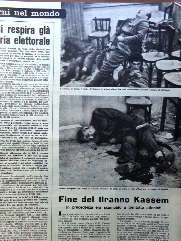 La Domenica del Corriere 24 Febbraio 1963 Landru Kassem Luis …