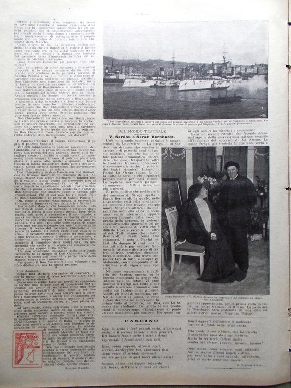 La Domenica del Corriere 24 Gennaio 1904 Sardou Bernhardt Russia …