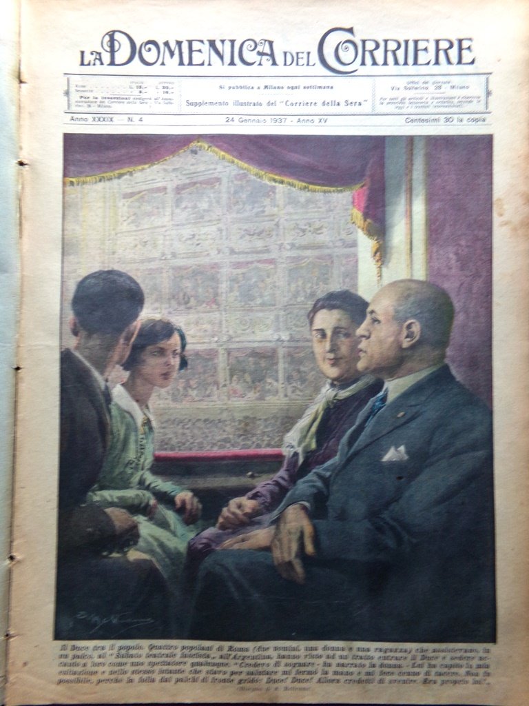 La Domenica del Corriere 24 Gennaio 1937 Goering Mano Santo … | Immagine principale