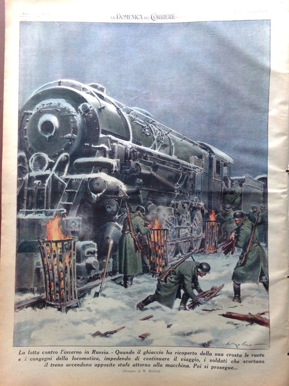 La Domenica del Corriere 24 Gennaio 1943 WW2 Alpini Don …