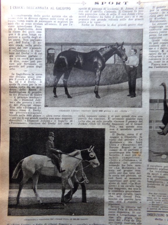 La Domenica del Corriere 24 Giugno 1900 Salsomaggiore Inondazioni Pesio …