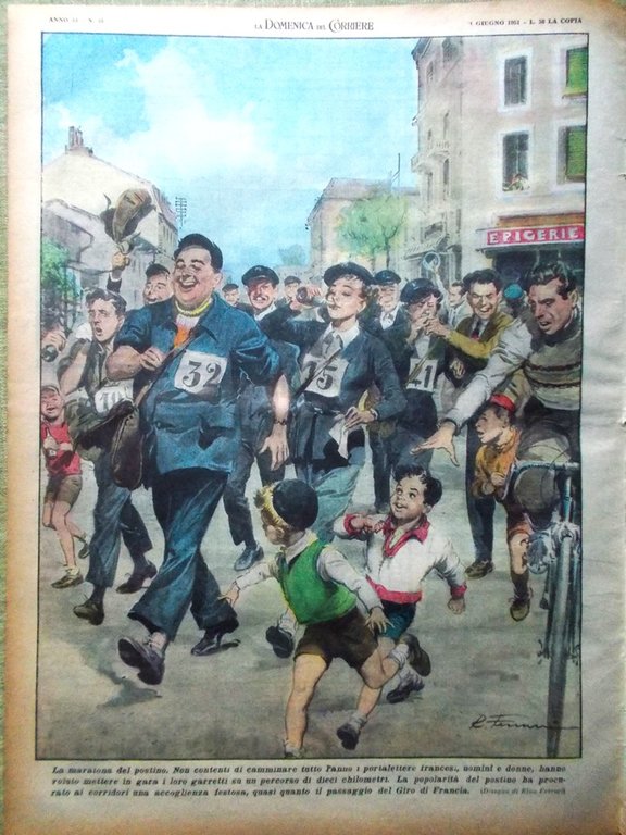 La Domenica del Corriere 24 Giugno 1951 Girardengo Carabinieri Eniwetok …