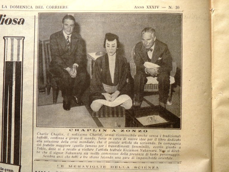 La Domenica del Corriere 24 Luglio 1932 Chaplin Lord Byron …