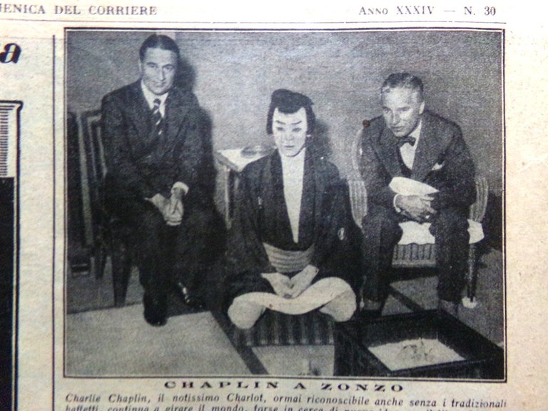 La Domenica del Corriere 24 Luglio 1932 Chaplin Lord Byron …