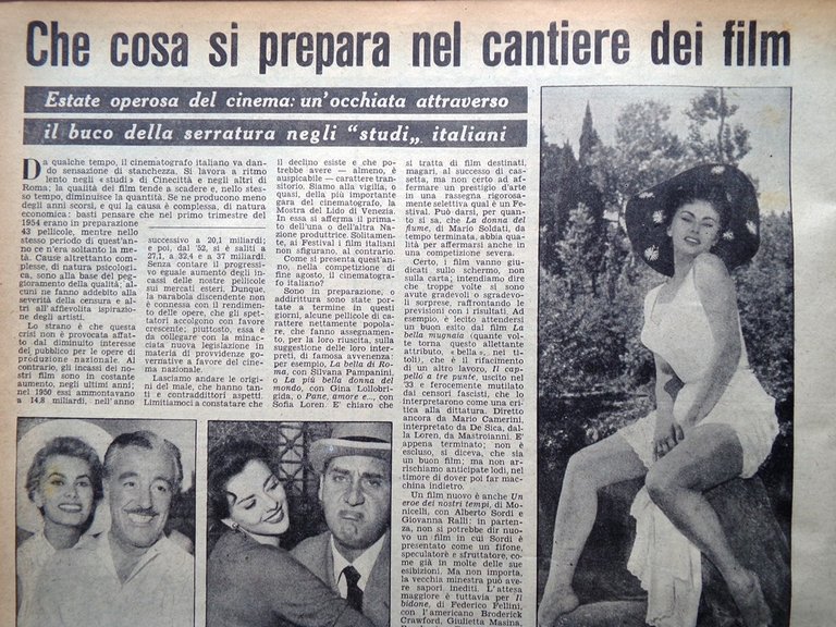 La Domenica del Corriere 24 Luglio 1955 Sindone Loren Cervino …