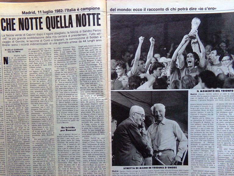 La Domenica del Corriere 24 Luglio 1982 Italia Campione Paolo …
