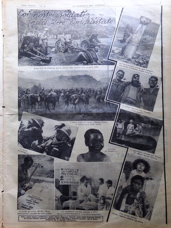 La Domenica del Corriere 24 Maggio 1936 Alfredo Binda Harrar …