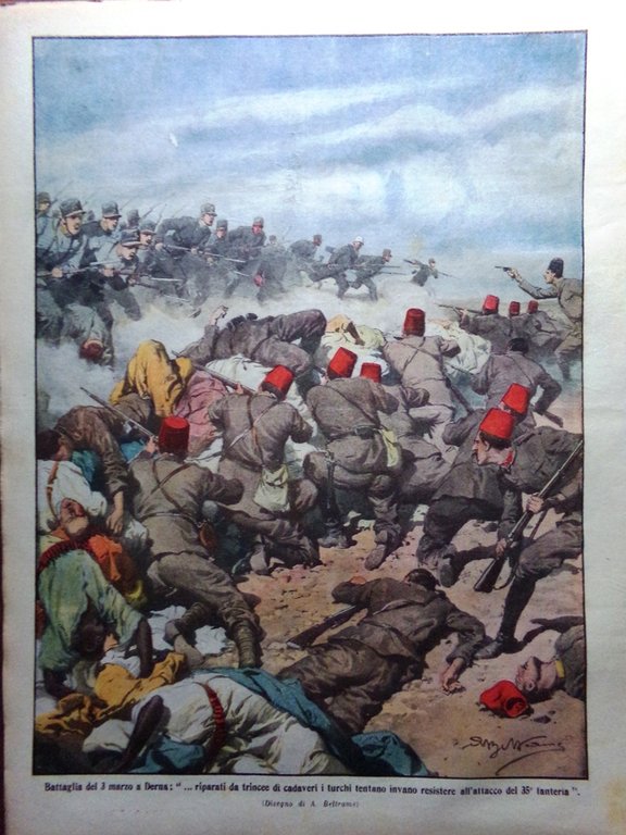 La Domenica del Corriere 24 Marzo 1912 Attentato Sovrani Posta …