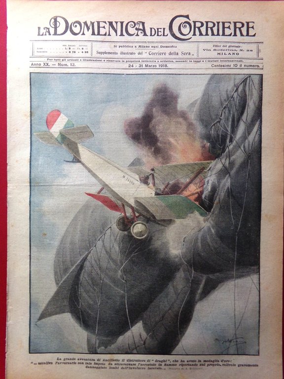 La Domenica del Corriere 24 Marzo 1918 WW1 Ancillotto Botrel … | Immagine Gallery 2