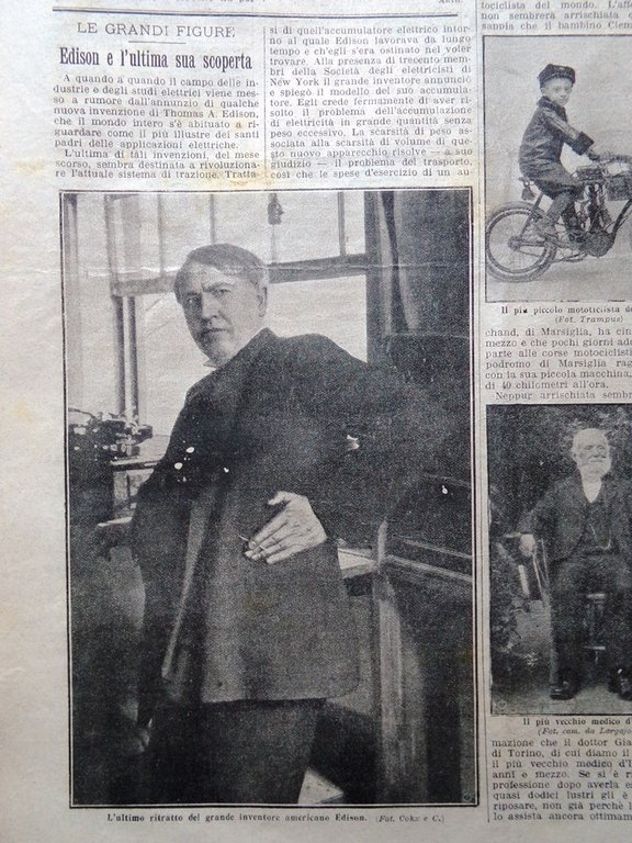 La Domenica del Corriere 24 Novembre 1907 Edison Riccò San …