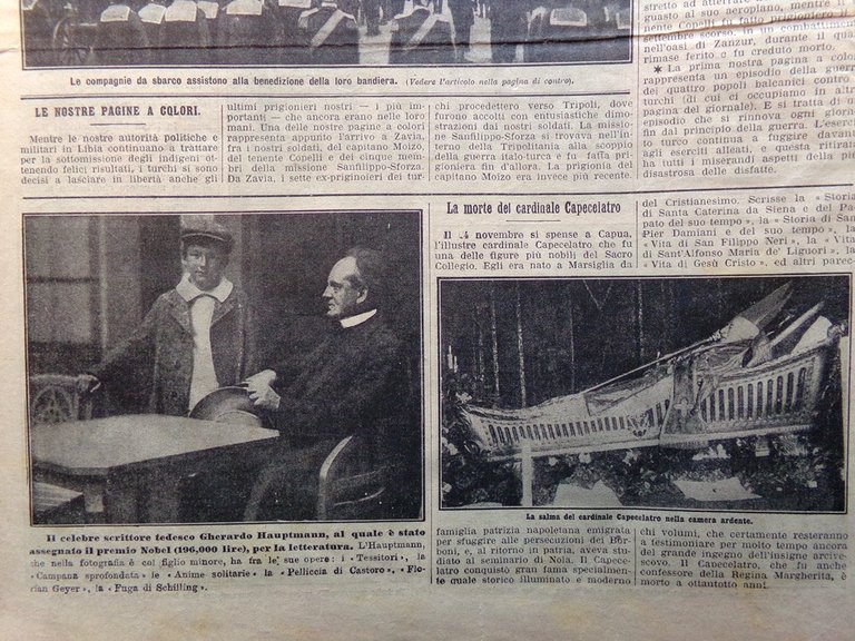 La Domenica del Corriere 24 Novembre 1912 Hauptmann Nobel Capecelatro … | Immagine Gallery 12