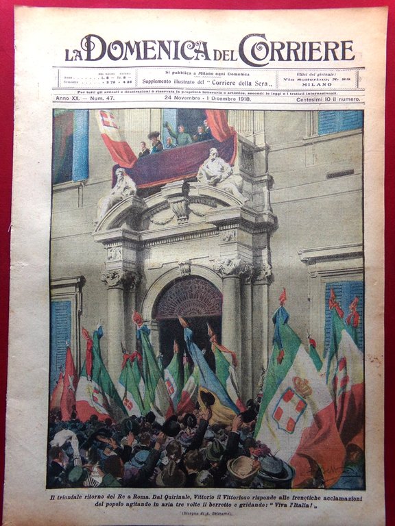La Domenica del Corriere 24 Novembre 1918 WW1 Fiume Trento … | Immagine Gallery 2