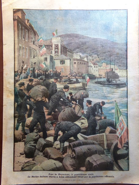 La Domenica del Corriere 24 Novembre 1918 WW1 Fiume Trento …