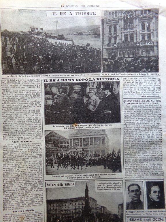 La Domenica del Corriere 24 Novembre 1918 WW1 Fiume Trento …