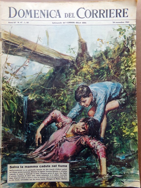 La Domenica del Corriere 24 Novembre 1963 Infarto Spazio Ribot … | Immagine Gallery 1