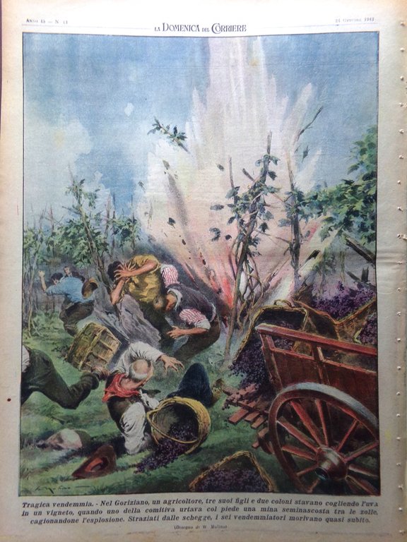 La Domenica del Corriere 24 Ottobre 1943 WW2 Cometa Iriscopia …