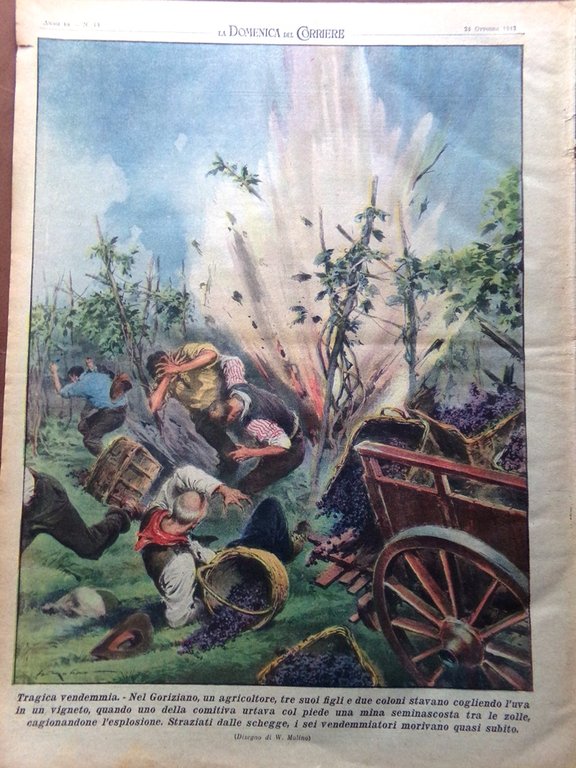 La Domenica del Corriere 24 Ottobre 1943 WW2 Cometa Iriscopia …