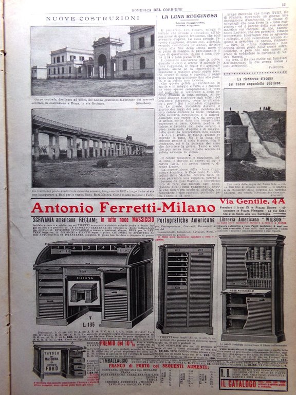 La Domenica del Corriere 25 Aprile 1915 WW1 Benelli Francia …