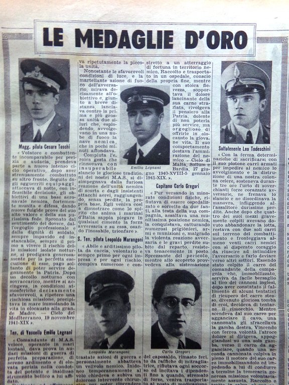 La Domenica del Corriere 25 Aprile 1943 WW2 Cavallo Segurana …