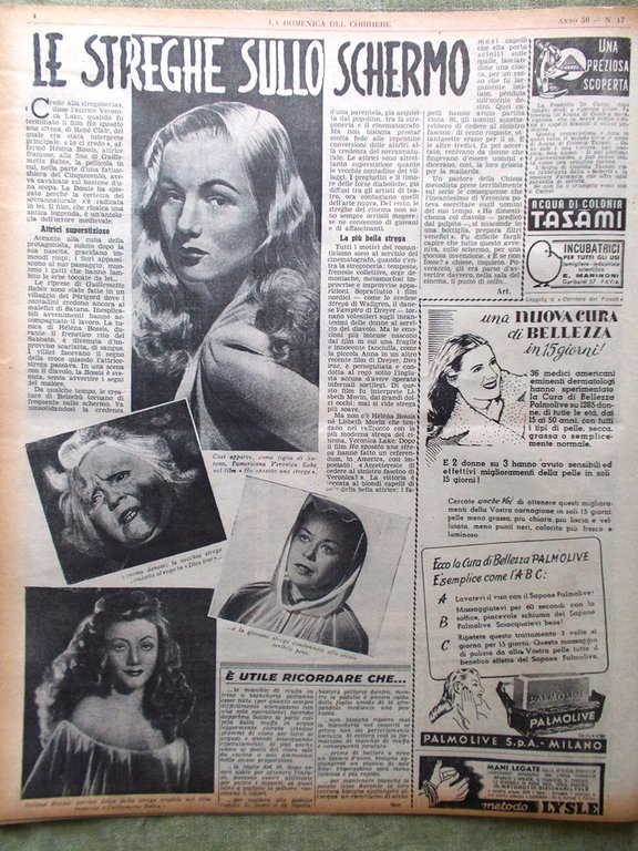 La Domenica del Corriere 25 Aprile 1948 Donne Giapponesi Streghe …