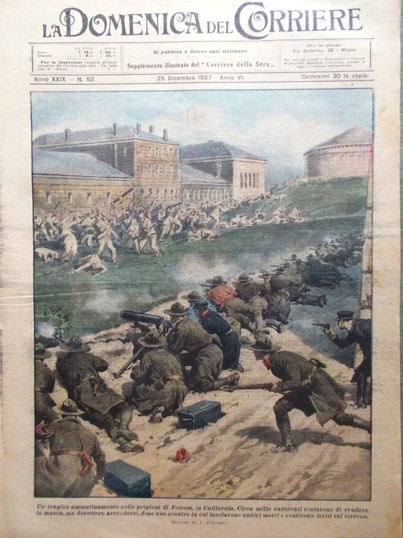 La Domenica del Corriere 25 Dicembre 1927 Valentino Alechin Forlì … | Immagine Gallery 1