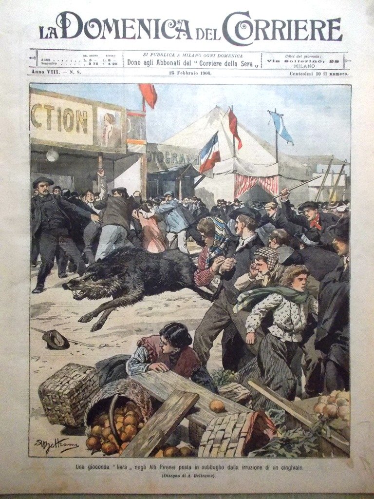 La Domenica del Corriere 25 Febbraio 1906 Caffè Trifono Galati …