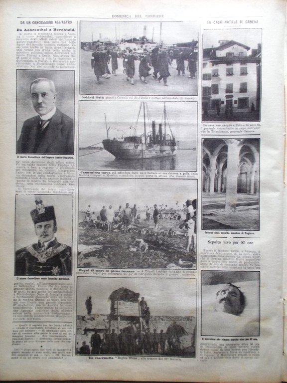La Domenica del Corriere 25 Febbraio 1912 Barberis Caneva Massaua …