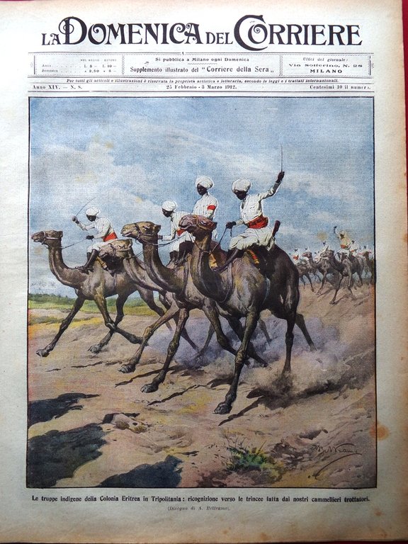 La Domenica del Corriere 25 Febbraio 1912 Barberis Caneva Massaua … | Immagine Gallery 3