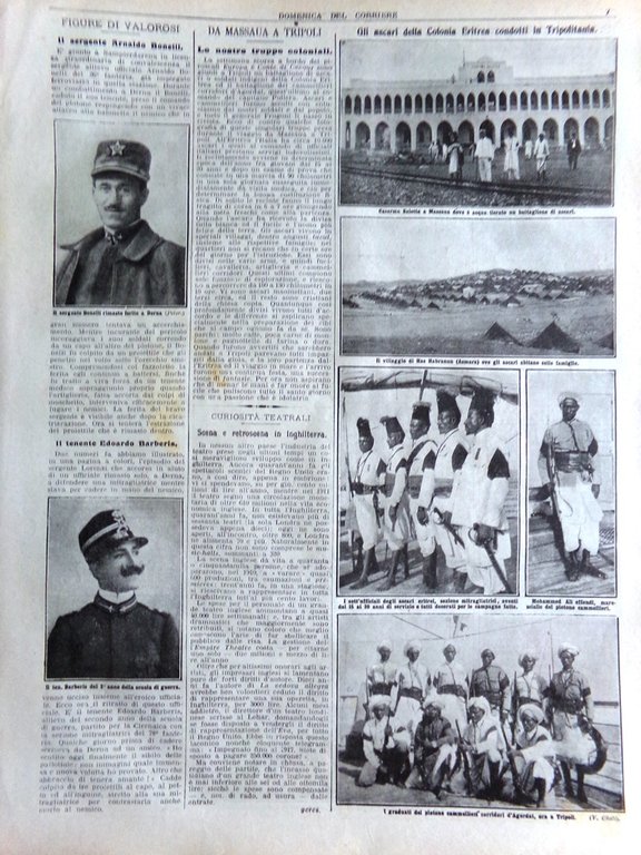 La Domenica del Corriere 25 Febbraio 1912 Barberis Caneva Massaua …