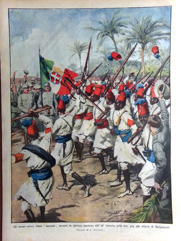 La Domenica del Corriere 25 Febbraio 1912 Barberis Caneva Massaua …