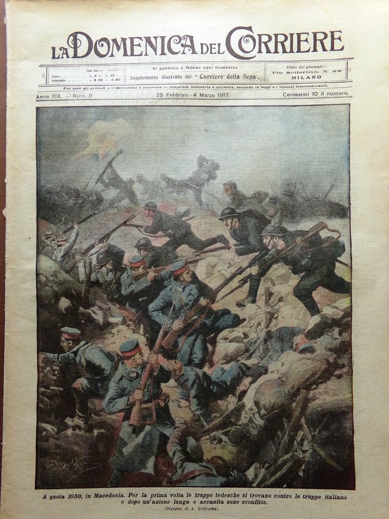 La Domenica del Corriere 25 Febbraio 1917 WW1 Prestito Nazionale …