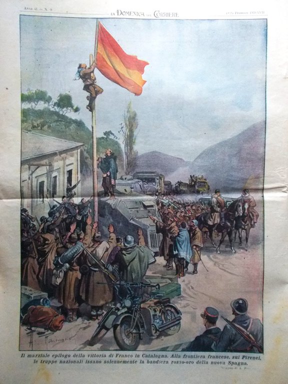 La Domenica del Corriere 25 Febbraio 1939 Funerali Pio XI …