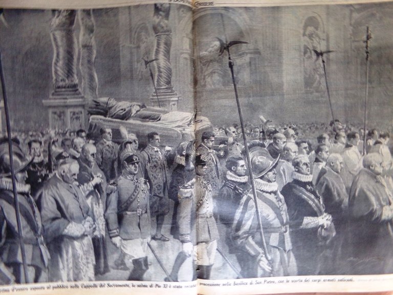 La Domenica del Corriere 25 Febbraio 1939 Funerali Pio XI …