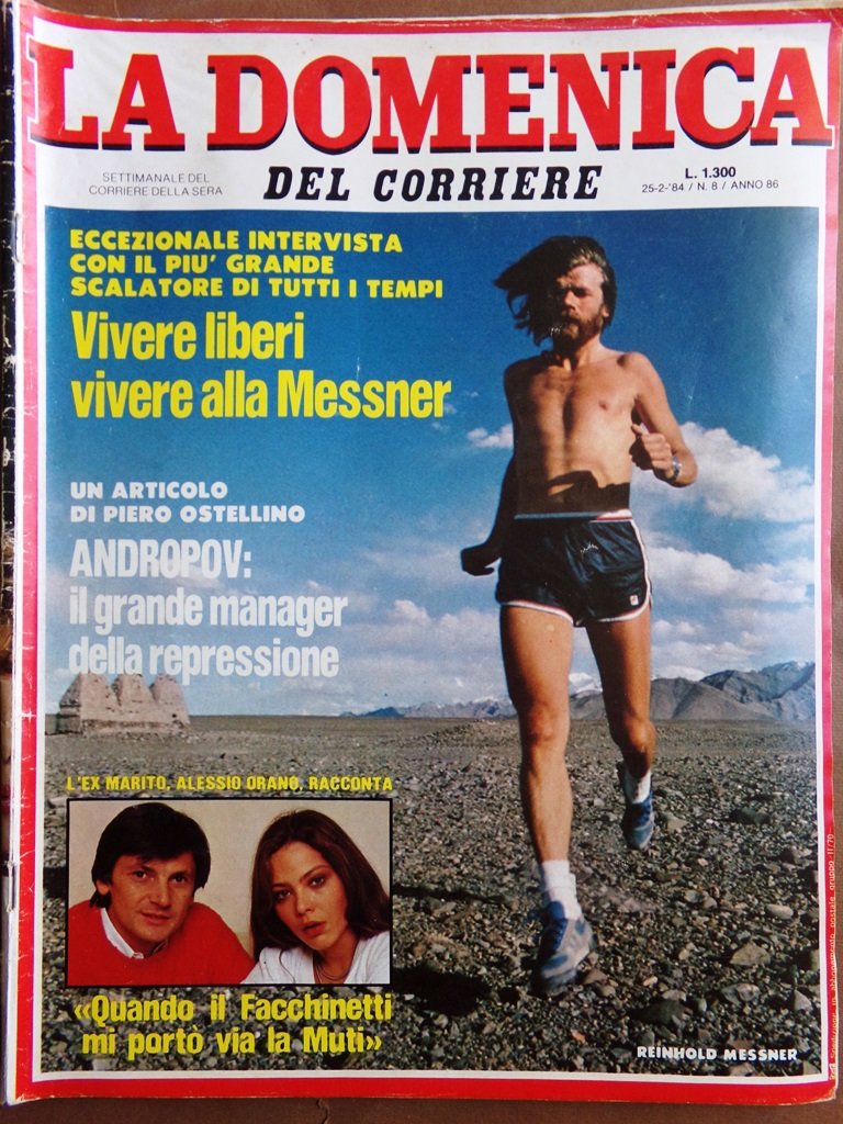 La Domenica del Corriere 25 Febbraio 1984 Messner Mazzucconi Volturno …