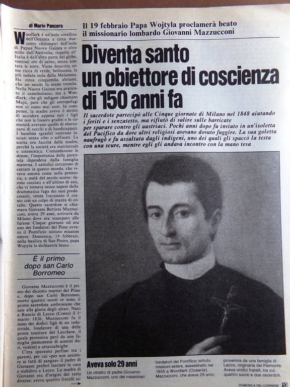 La Domenica del Corriere 25 Febbraio 1984 Messner Mazzucconi Volturno …