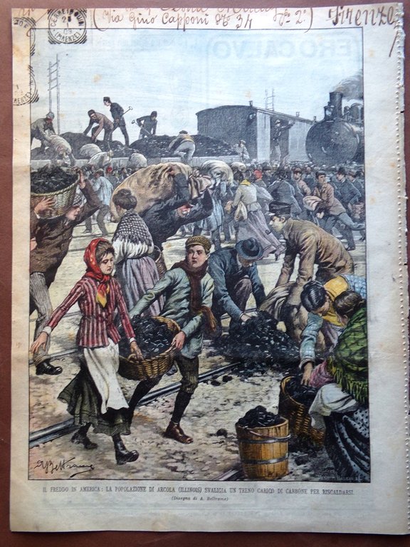 La Domenica del Corriere 25 Gennaio 1903 Marchiondi Donna in …