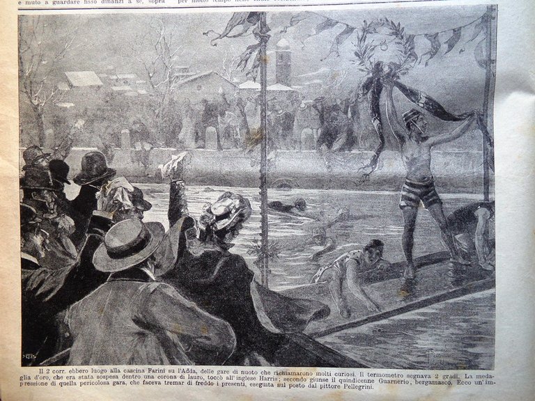 La Domenica del Corriere 25 Gennaio 1903 Marchiondi Donna in …