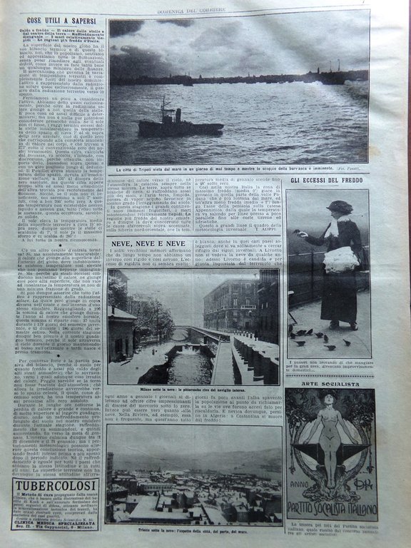 La Domenica del Corriere 25 Gennaio 1914 Sakurajima Carcano Causa …