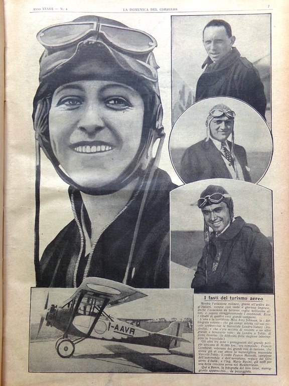 La Domenica del Corriere 25 Gennaio 1931 Amy Johnson Mazzotti …