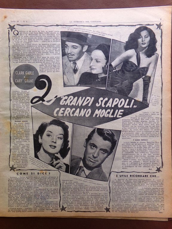 La Domenica del Corriere 25 Gennaio 1948 Sciopero Gandhi Eccidio …