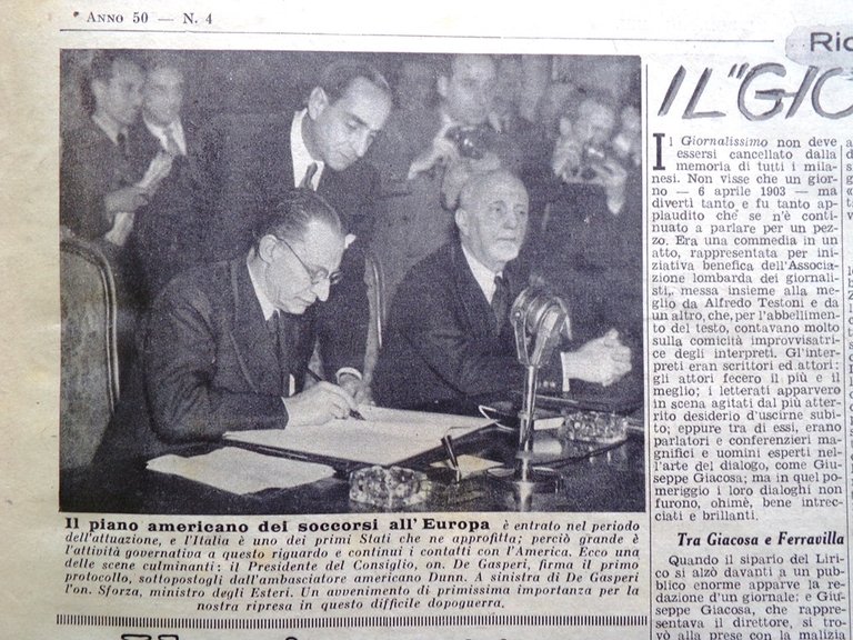 La Domenica del Corriere 25 Gennaio 1948 Sciopero Gandhi Eccidio …