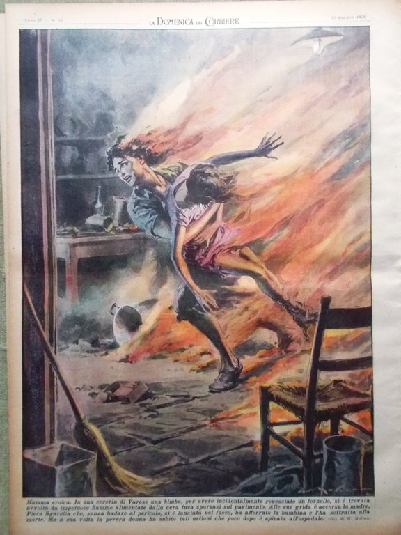 La Domenica del Corriere 25 Giugno 1950 Pool Verdi Labine …